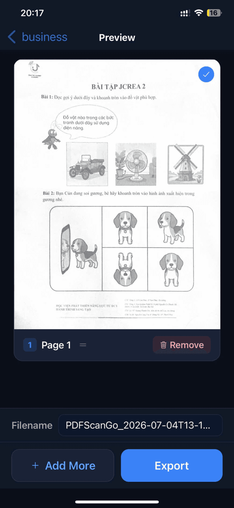 PDFScan Go — giao diện 3
