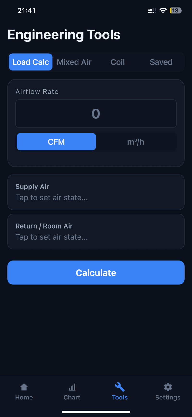 AirCalc — giao diện 3