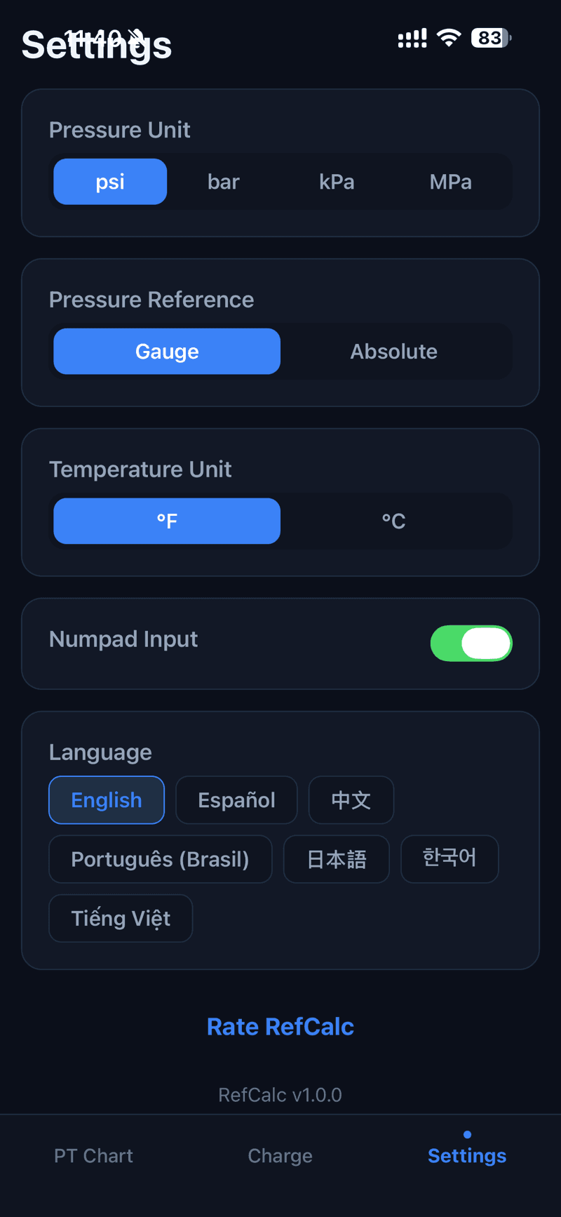 RefCalc — giao diện 6