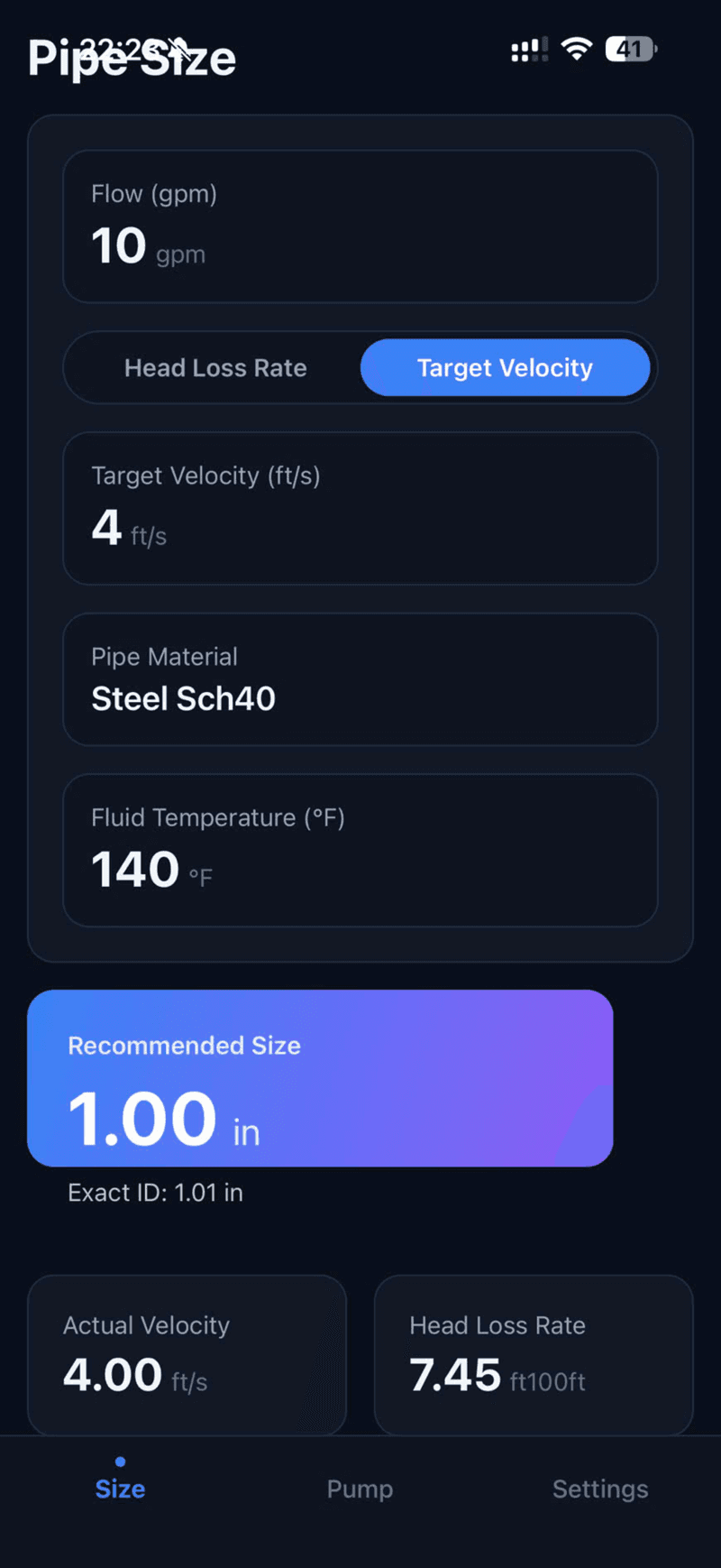 HydroSizer — giao diện 3