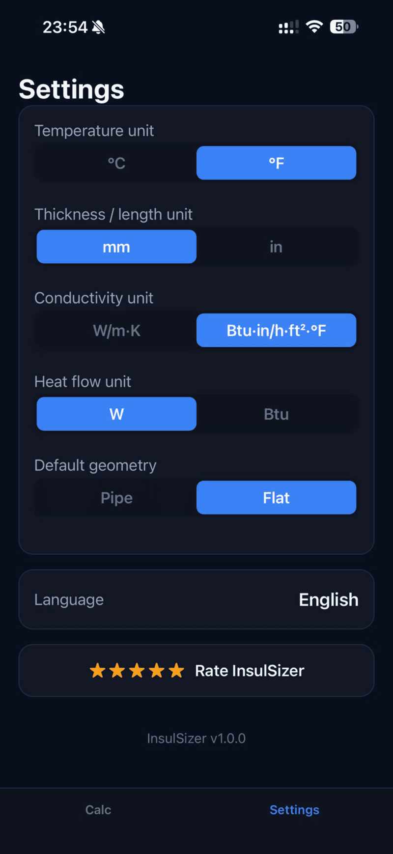 InsulSizer — giao diện 8
