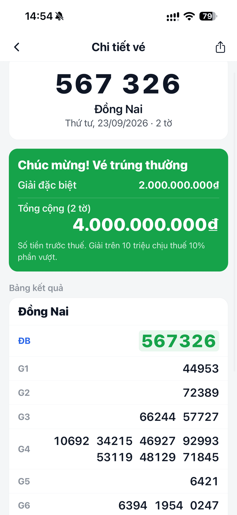 Dò Vé Số 3 Miền — giao diện 5