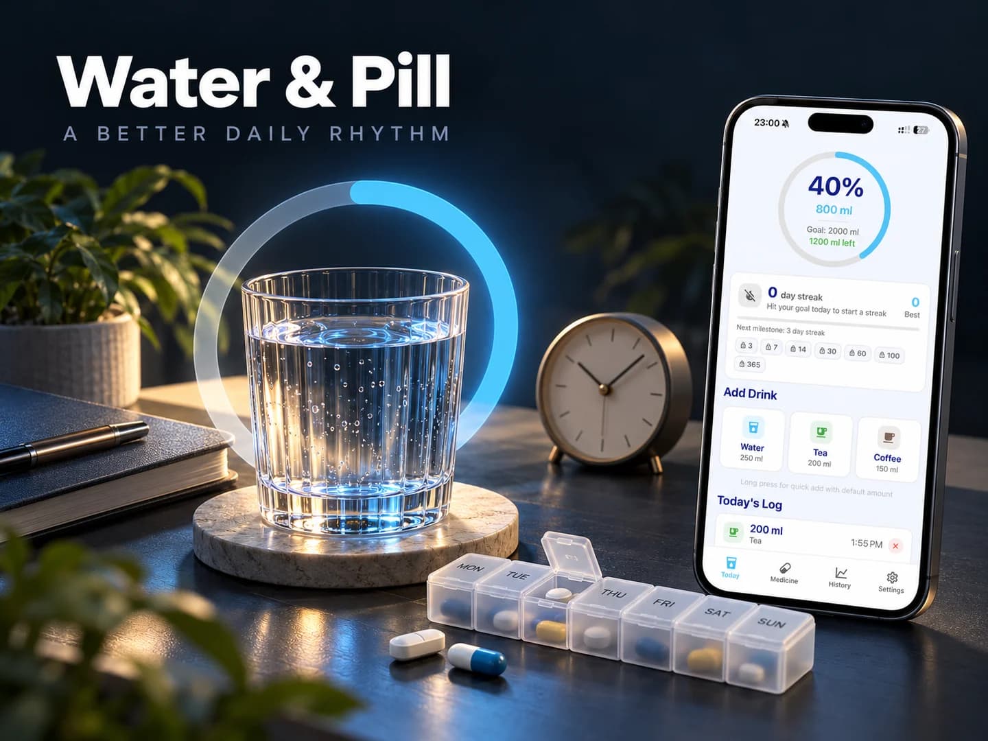 Ảnh giới thiệu Water & Pill Reminder