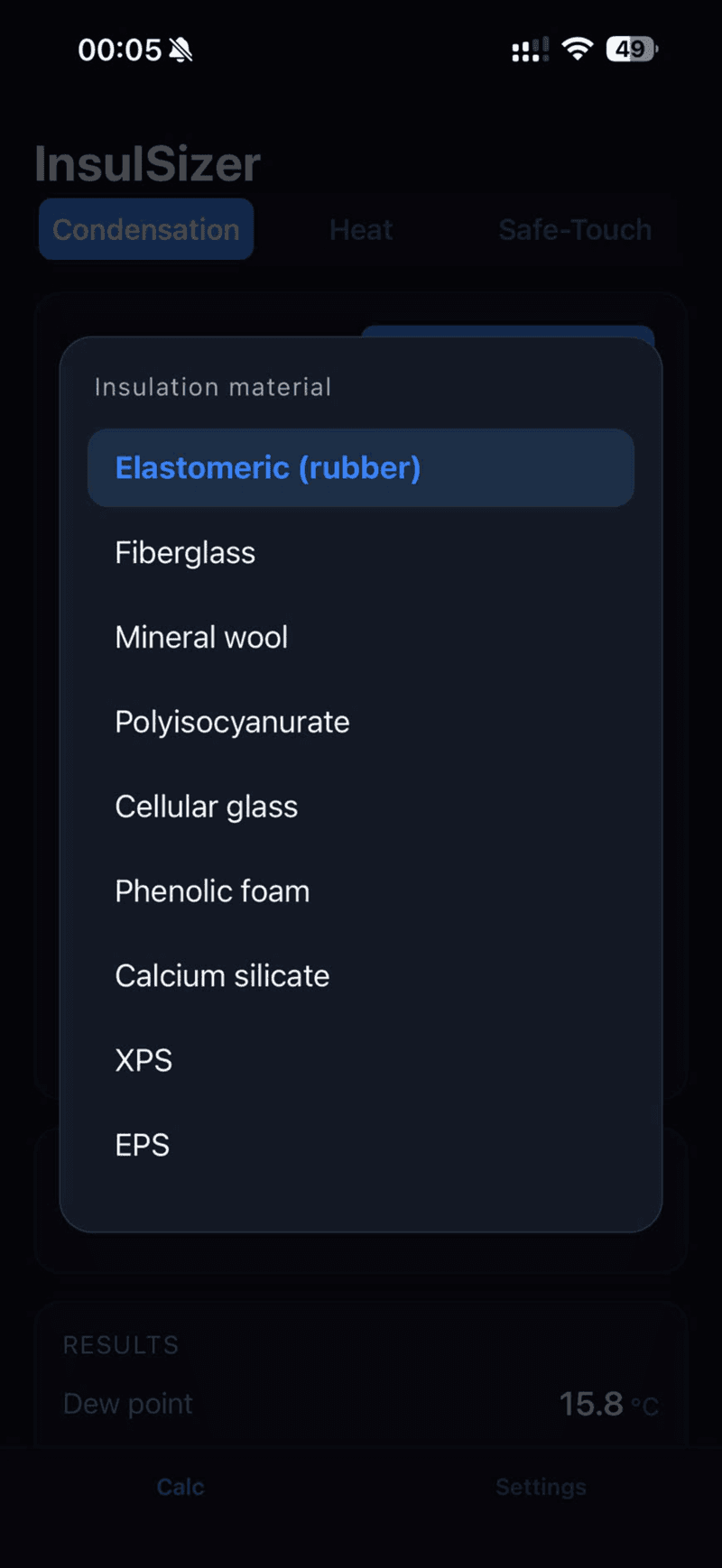 InsulSizer — giao diện 2