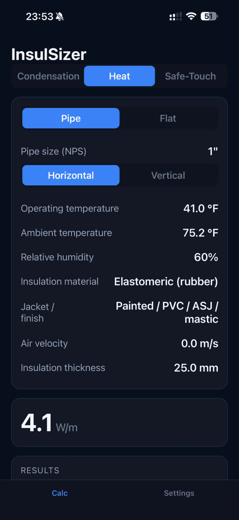 InsulSizer — giao diện 5