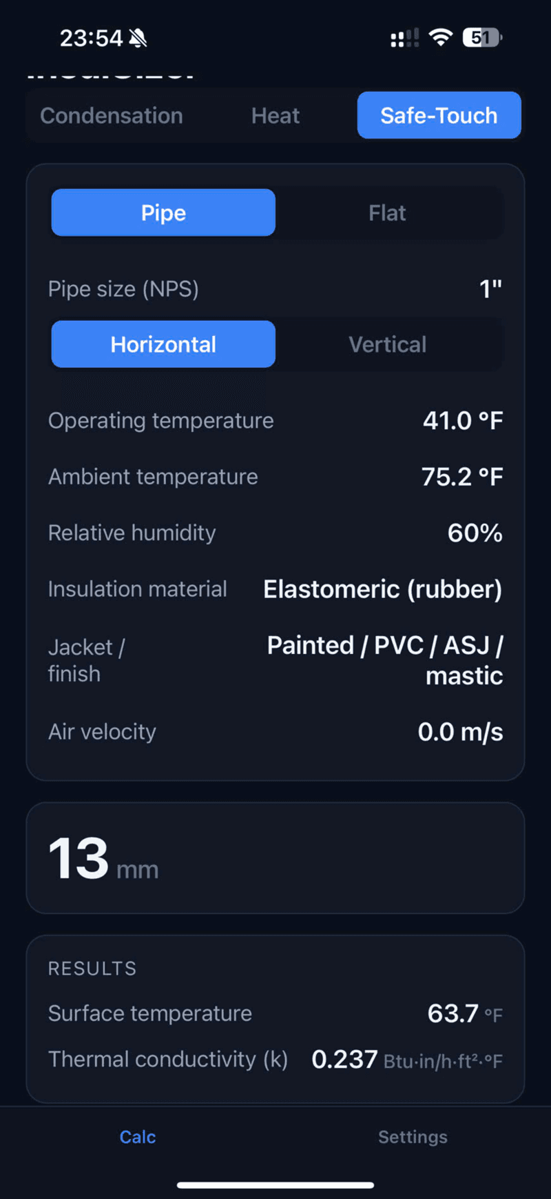 InsulSizer — giao diện 6