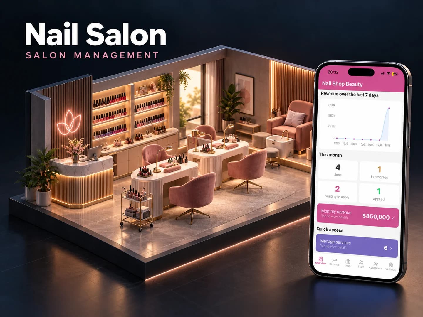 Ảnh giới thiệu Nail Salon Manager